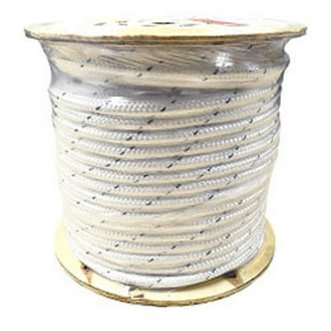 CWC Double Braid Polyester Rope - 3/8" x 600 ft., White