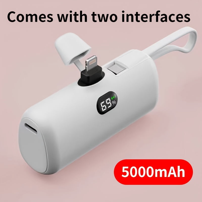 General 5000Mah Portable Charger, Ultra-Compact Battery Pack Travel Phone Charger, Compatible with Iphone 14/13/12/11/X/8/7 Pro Max/Ipad Pro Series, Emergency Power Pocket Power Bank