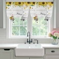 thumbnail image 4 of Sunflowers Balloon Curtains for Windows, Bedroom Curtains 54 Inch Length, Spring Botanical Truck Pig Wooden Grain Tie Up Curtains Panels Thermal Insulated Bathroom Curtains Window 42"x54", 4 of 8