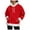 Red, variant on larppty Christmas Sweatshirts for Women Soft White Faux Fur Trim Fleece Hoodies Oversized Winter Pullover With Pocket (Red, L)