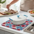 thumbnail image 3 of Microfibre Drying Mat for Kitchen Pioneer Dish Drying Drainer Mat Absorbent Colorful Floral Drying Mat Washing Up for Glass, Plate & Cup 16inch X 18inch, 3 of 7