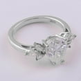 thumbnail image 4 of solitaire jewels 1.5CT Pear Moissanite 7 Stone Engagement Ring For Women, 18K White Gold, 4 of 8