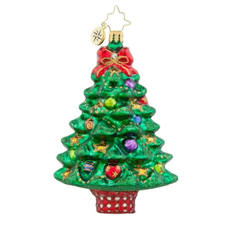 Christopher Radko Glass Sprightly Spruce Christmas Tree Ornament #1017766