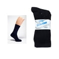 thumbnail image 4 of 3 Pairs Diabetic Crew Circulation Socks Black Non Binding Loose Fit Men 10-13, 4 of 7
