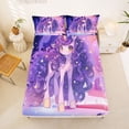 thumbnail image 5 of Erosebridal Cute Unicorn Girls Queen Sheet Sets,Purple Cartoon Unicorn Bed Set For Kids 4 Pieces, 5 of 6