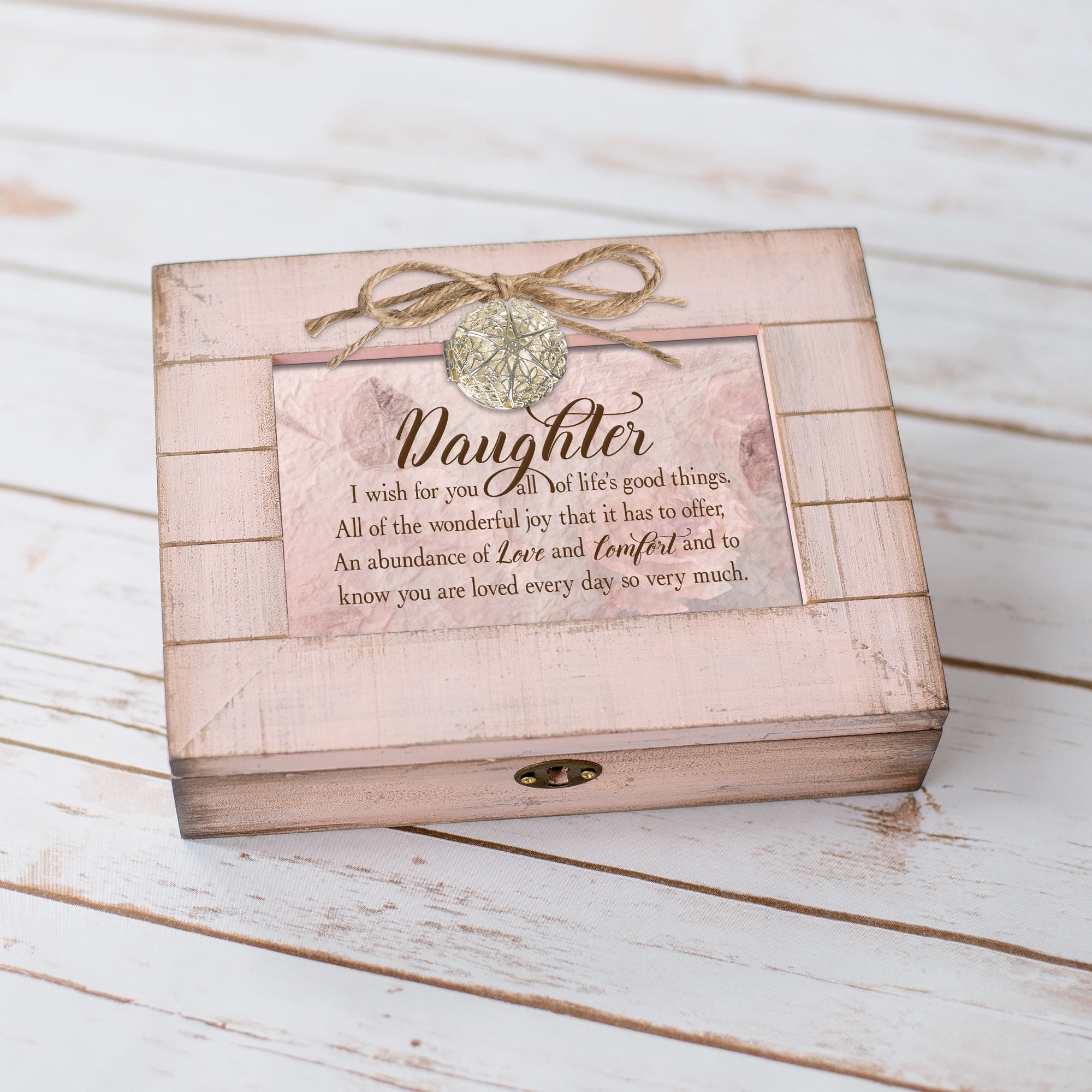 Cottage Garden Mother In Law Love Petite Locket Distressed Natural Music Box Plays How Great Thou Art