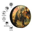 thumbnail image 4 of Rateoe Realistic Style Forest Dinosaur Pattern Tire Cover Wheel Protectors Weatherproof Wheel Covers Universal Fit for Trailer Rv SUV Truck Camper Travel Trailers Accessories-, 4 of 6