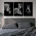thumbnail image 2 of Rosework Framed Canvas Wall Art, 12x18 Inch, 3 Panel Black and White Animal, Made In USA, 2 of 6
