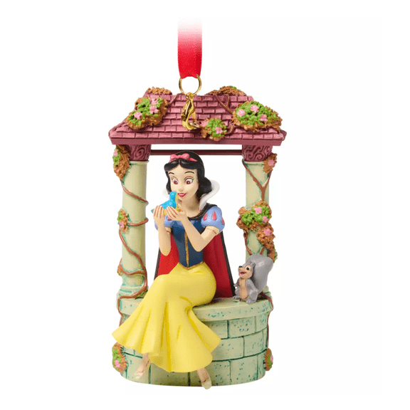 Disney Parks Snow White Wishing Well Sketchbook Christmas Ornament New With Tag
