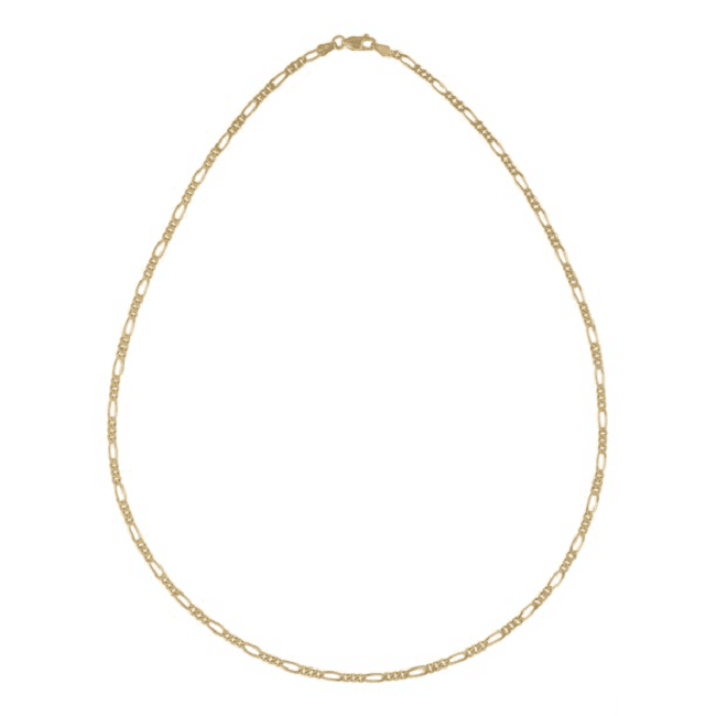 Brilliance Fine Jewelry Ss/18kgp Fig Chain 20''