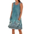 thumbnail image 2 of SAATLERI Women's Casual Dresses Summer Sleeveless Floral Tank Dress for Women Crew Neck Trendy Beach Sun Dress with Pockets, 2 of 5
