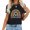 Black, variant on Second Grade Rainbow Girls Boys Teacher Team 2nd G Short Sleeve Graphic Tee for Women, Cute Casual Top