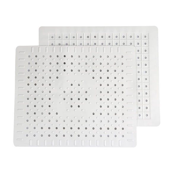 Kitchen Sink Mat, Set of 2, Non-Slip, 31 x 26 cm, White