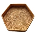thumbnail image 3 of Lipstore Rattan Basket Decor Organizer for Countertop Entryway Table Kitchen Pantries 25x5cm, 3 of 8