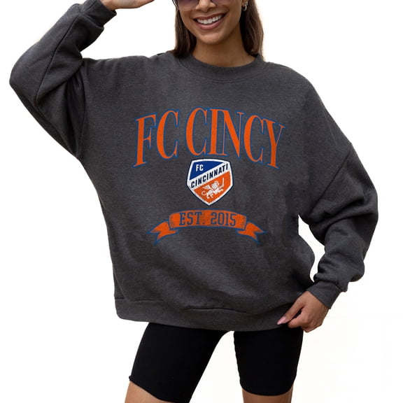 Women's Gameday Couture Charcoal FC Cincinnati Seal The Deal Pullover Sweatshirt