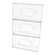 thumbnail image 3 of Soporte para caja de guantes desechables, dispensador de guantes, contenedor de almacenamiento, transparente 3 piezas, 3 of 8