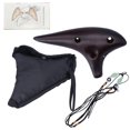 thumbnail image 1 of 12 Hole Alto Ocarina in C, Dolomite Shell, Classical Flute, Professional Beginner Instruments, 1 of 2