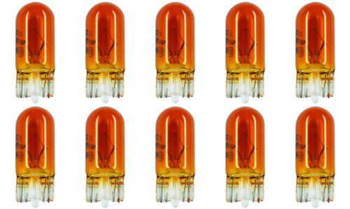 Amber Bulbs 12 V 4.8 W W2.1x9.5d CEC Industries #2825A Box of 10 