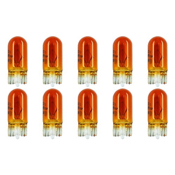CEC Industries #168A (Amber) Bulbs, 14 V, 5 W, W2.1x9.5d Base, T3-1/4 shape (Box of 10)