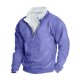 thumbnail image 2 of Blusa y camisa de manga larga con cuello alto para hombre, sudadera informal con capucha, cuello alto retro, cremallera, manga larga, holgada, blusa para hombre, 2 of 3