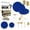 Blue, variant on Smarty Clear Flat Round Disposable Plastic Tableware Set (120 Guests)