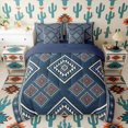 thumbnail image 2 of Erosebridal Aztec Aesthetic Twin Bedding Sets, Navy Brown Beige Bedding Comforter Set, Navy Reversible 7-Piece, 2 of 6