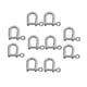 thumbnail image 1 of 10 Uds hebillas de tornillo Pin llaveros tornillo en grillete anillos de Metal D Clips de pulsera para mochilas DIY reemplazo artesanal , plata, 1 of 8