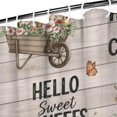 thumbnail image 3 of Beige Highland Cow Flower Cart Pattern Shower Curtain 72"x84" ,Bathroom Decorative Shower Curtains Set with 12 Hooks,Modern Waterproof Washable Shower Curtain, 3 of 6