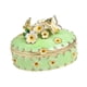 thumbnail image 5 of Joyero con esmalte de flor de cerezo, joyero creativo, joyero coleccionable Verde, 5 of 9
