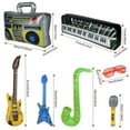 thumbnail image 2 of 22 Instruments Gonflables Colorés Jouet Guitare à Air Saxophone Gonflable Microphone Accessoires, 2 of 5
