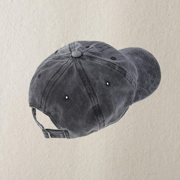 IDEANATEGRATE 1Pcs Low Profile Baseball Cap in Black with Adjustable Design and Absorbent Function for Everyday Use