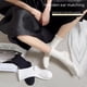 thumbnail image 2 of Calcetines de moda de primavera y verano, calcetines de encaje de hongo de color sólido, calcetines de mujer hasta media pantorrilla lindos de algodón japonés JK, 2 of 5