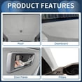 thumbnail image 3 of Tela de tapiz de techo Unique Bargains 80" L x 57" W para coche, camión, RV, SUV, barco, reparación de techo de bricolaje, respaldo de espuma, tela de ante gris claro, 3 of 7