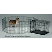 MidWest Homes for Pets 24-inch Exercise Pen, for Indoor and Outdoor use, 16 Sq Feet of Play, Folding Dog Pen, No Door Design for Maximum Security, Easy to Set Up, Foldable Dog Playpen