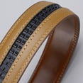 thumbnail image 4 of Mens Genuine Leather Ratchet Belts Adjustable Automatic Buckle for Jeans Dress, 4 of 7