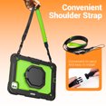 thumbnail image 4 of Case for iPad Pro 11 inch M4 2024/ M5 2025, 360 Rotating Stand Handle Pencil Holder Shoulder Strap Heavy Duty Shockproof Cover, Lime PC, 4 of 7
