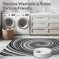 thumbnail image 5 of ODIKA 6'x9' Machine Washable Non-Slip Area Rug, Abstract Swirl Vortex Design Anti Slip Indoor Throw High Traffic Rug with Pad, Black, 465403, 5 of 8