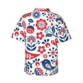 thumbnail image 3 of Kll Men'S Hawaiian Shirt Short Sleeve Button Down Beach Shirts-Birds Flowers, 3 of 8