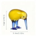thumbnail image 2 of Hand Blown Glass Bird Figurine - Art Glass Ornament for Home Decor Collectible, 2 of 8