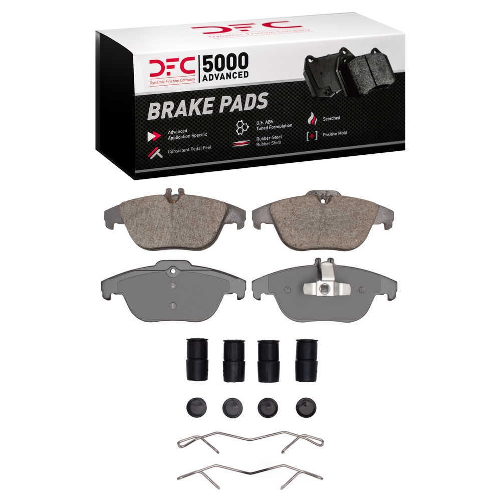Dynamic Friction Company 1551-1341-01 DFC 5000 Advanced Brake Pads - Ceramic and Hardware Kit - OE