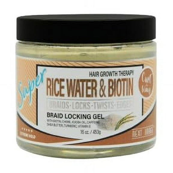 NEXT IMAGE - Braid Locking Gel Super Hold [Rice Water] 16 oz