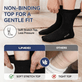 thumbnail image 5 of UNEEI Diabetic Grip Socks for Men Women, 4 Pairs Bamboo Viscose Wide Non Slip Socks, Non Binding Seamless Socks for Swollen Feet, Size 13-15, 5 of 7