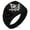 Black, variant on Stainless Steel Freemasons Masonic Skull & Crossbones Chevron Pattern Biker Style Polished Ring