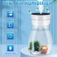 thumbnail image 2 of Lindo humidificador de niebla fría Purificador de aire para dormitorio de oficina Carga USB Humidificador de aire Kawaii con luz LED Botella hidratante de aire (blanco), 2 of 5