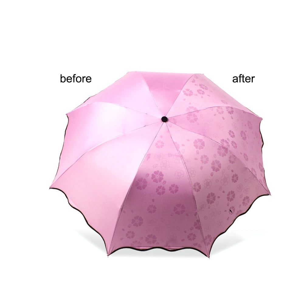 Windproof UV Protection Flower Design Folding Umbrella