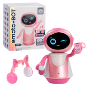 emotoBOT COR-A Interactive Robot Kids’ Toy, Pink, Touch-and Sound-Responsive Robot with Movement, LED Face, 100+ Ways to Play, No Wi-Fi, No AI, Rechargeable, Ages 6 up