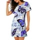 thumbnail image 2 of Fotbe Butterflies Bata de Dormir para Mujer con Estampado, Camisón de Algodón de Manga Corta, Ropa de Dormir Casual, 2 of 6