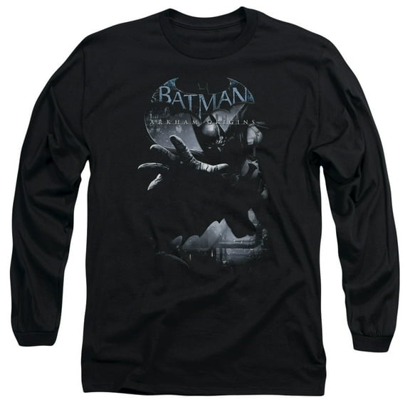 Trevco Batman Arkham Origins/Out Of The Shadows Long Sleeve Adult T-Shirt 18/1 in Black