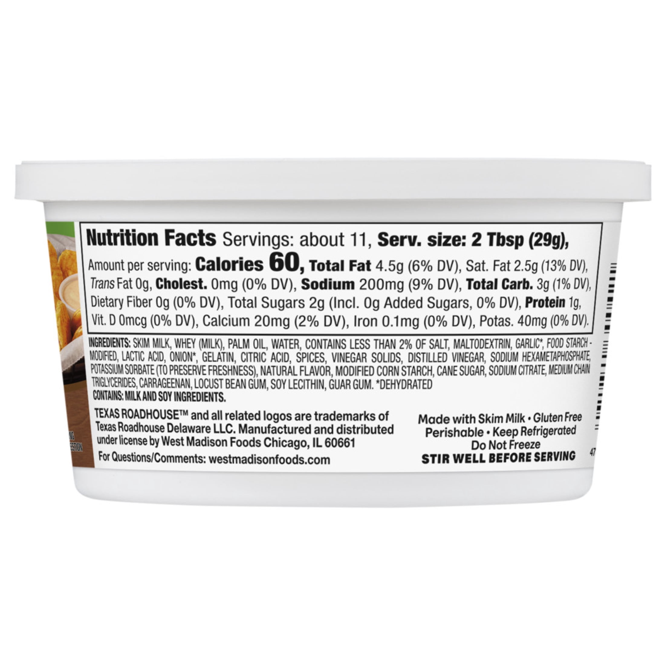 Texas Roadhouse® Fried Pickle Dip 12 oz, Refrigerated Dairy Dip