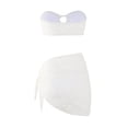 thumbnail image 4 of Edvintorg 3 Piece Swimsuits for Women Print Bandeau Bikini Set Swimsuit with Swim Beach Cover Up Skirt Biquinis 2025 Mujer, 4 of 7